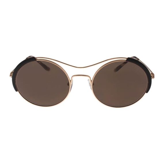 Prada PR55VS 331408 CONCEPTUAL Rose Gold/Brown Oval Sunglasses - Picture 2 of 5